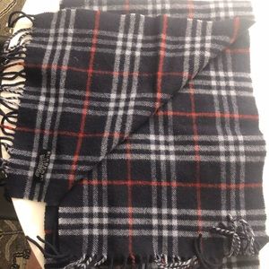 Burberry Navy Wool Scarf